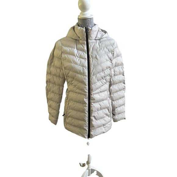 32 Degrees Heat Womens Med Off White Gorp Core Puffer Coat Winter Jacket EUC - Picture 1 of 7